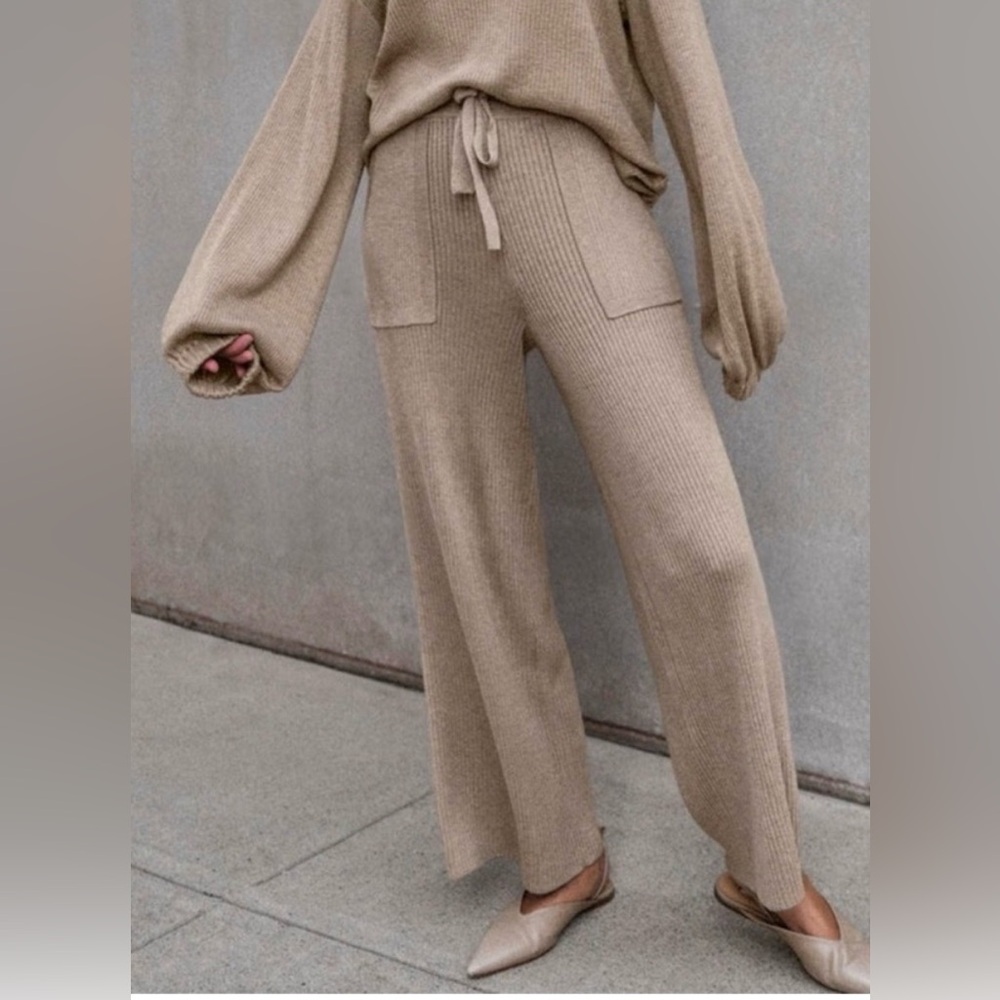 Splendid Taupe Wide Leg Pants